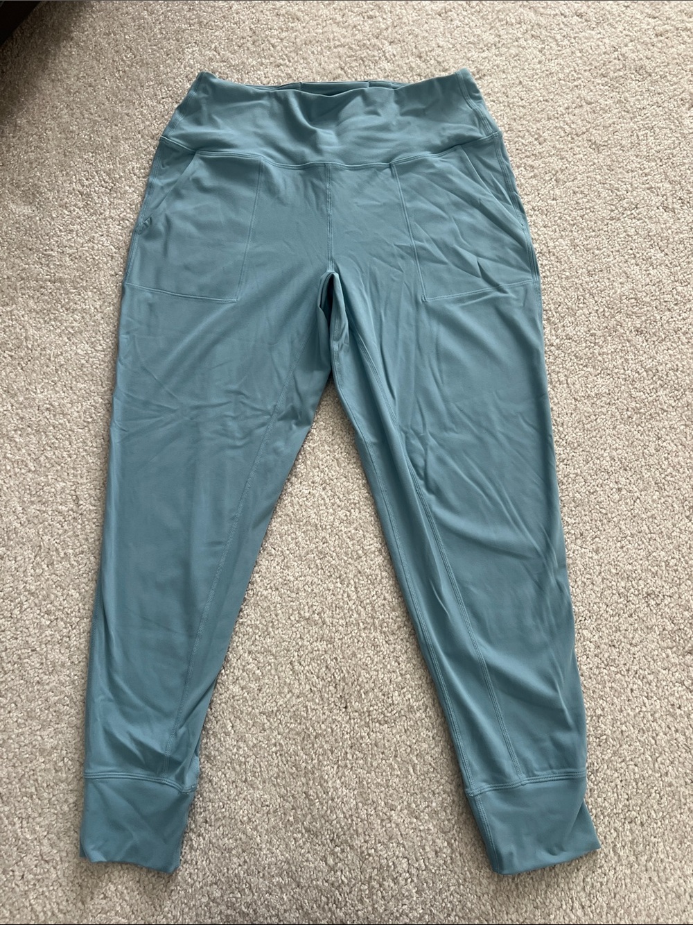 Women’s High-Waisted Active Joggers - blue/gray color.